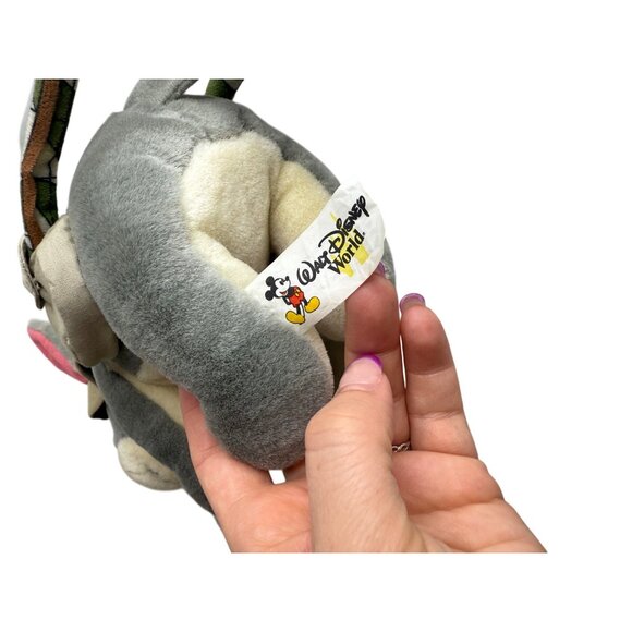 Vintage 90s Disney World Eeyore Winnie The Pooh Plush With Safari Hat & Saddleba - Picture 4 of 6